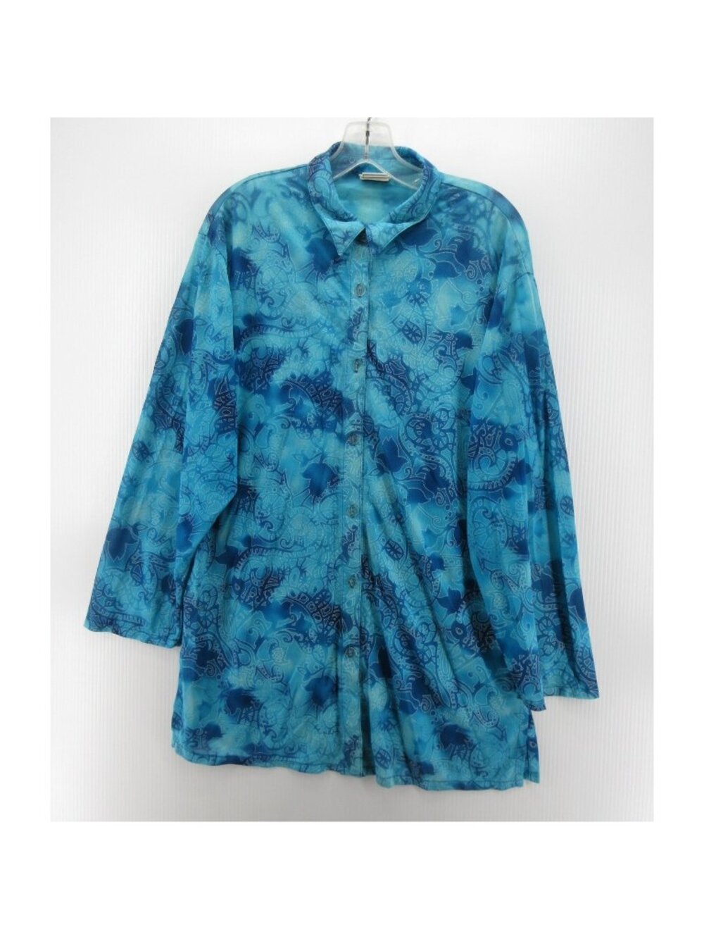 VGT Speedo Top Medium Swim Cover Up Tunic Shirt 90s Abstract Paisley*
